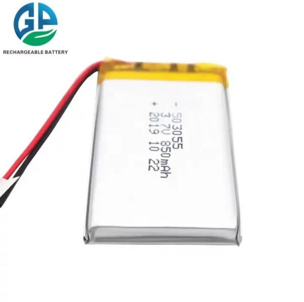 Buy cheap KC , MSDS, RoHS Approved 503055 Rechargeable Li Ion Battery 3.7v 850mAh Lithium Polymer Battery from wholesalers