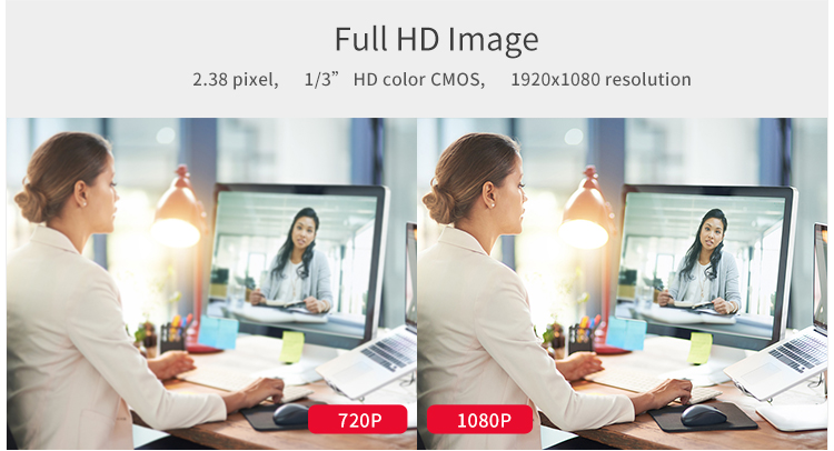 VHD202U 1080P USB 2.0 PTZ Camera 20x Zoom Rotatable Screen Cam Laptop Webcam