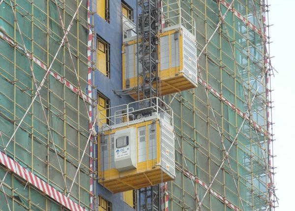 Buy cheap Motor Control Double Cage 36m / Min Construction Site Lift from wholesalers