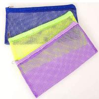 Buy cheap Transparent Clear Plastic Mesh Pencil Pouch 23*15cm One Pocket For Teenagers product
