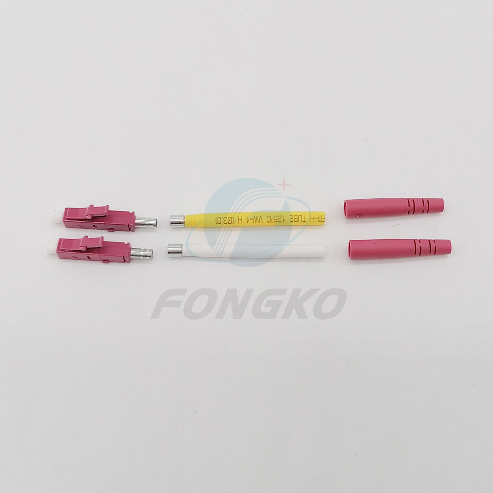 Lc/UPC Fiber Optical Connector parts FTTH FTTX OM4 Duplex 2.0mm Fiber Optic Connector