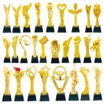 Golden Different Design Polyresin Sports Day Trophy Souvenir gifts