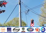 14.5m Overall Height Tapered Steel Utility Pole With 3mm Thickness 1250kg Load