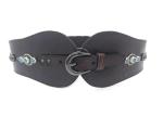Women Genuine Leather Pin Buckle Retro Elastic Belts For Dresses / Wide Cinch