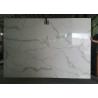 Buy cheap QS107 Polished White Slab Artificial Calacatta Quartz Stone for Vanity countertop from wholesalers