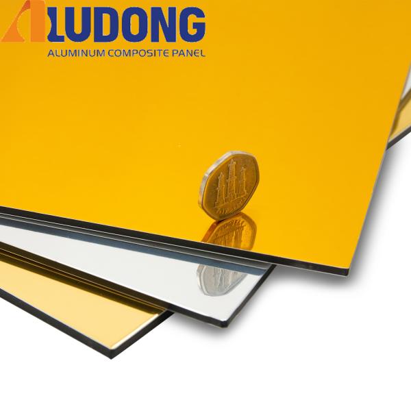 Buy cheap 3MM Gold Silver Mirror Aluminum Composite Panel PE Coating from wholesalers