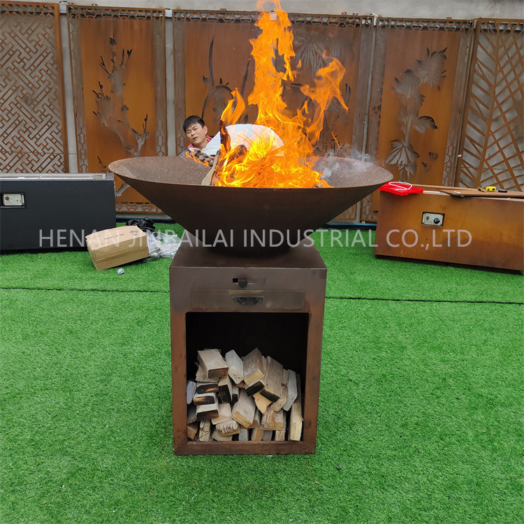 OEM Oxidised Brasero Corten Steel BBQ Grill Charcoal Bbq Grills