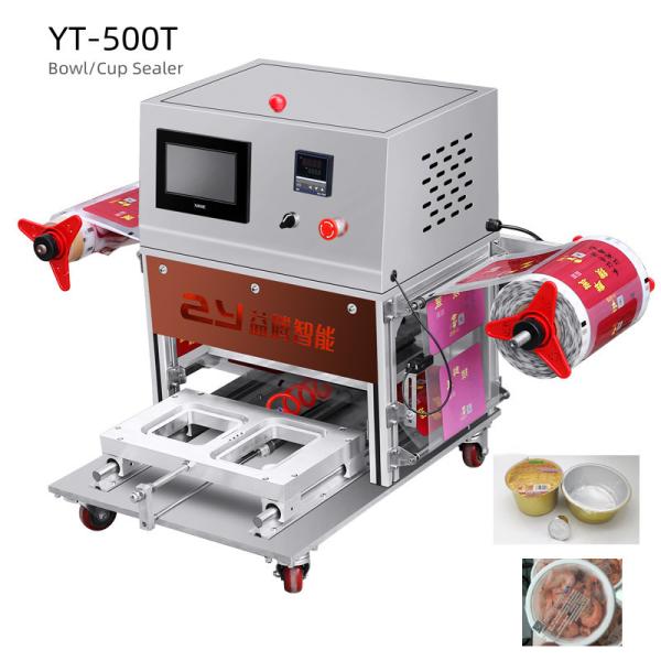 200 Degrees 1200W Food Tray Heat Sealer Disposable Plastic Tray Packing Machine