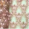 Buy cheap Pink 3D Flower Embroidered Lace Fabric For Wedding Dresses from wholesalers