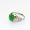 Buy cheap White Gold Plated Sterling Silver Green Jade Ring (JR040) from wholesalers