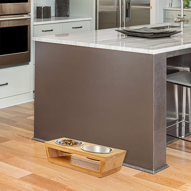 Multifunctional Design Make Your Pet Eat with Ease Regulated Raised Stainless Steel Feeder