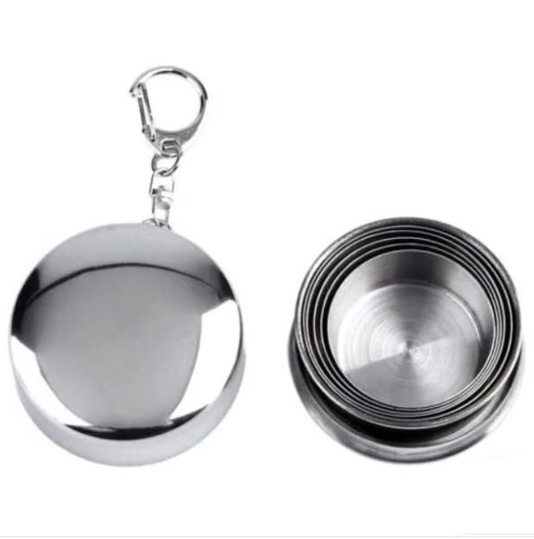 Outdoor Stainless Steel Camping Mug , Stainless Steel Collapsible Cup With