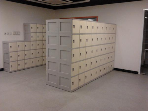 Buy cheap Keyless 5 Tier Beige Plastic School Lockers Corrosion Proof / Highly Water Resistant from wholesalers
