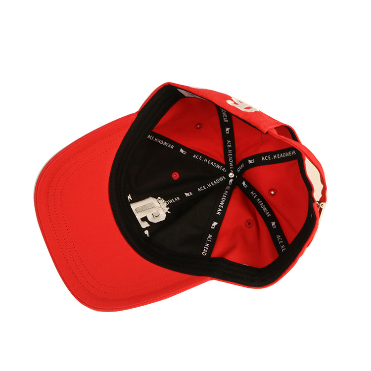 Sublimation Wool Baseball Sports Dad Hats With Logo 3d Embroidery Red
