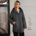 Elegant Utility Mid-Length Cotton Coat With Moderate Thickness And Moderate