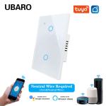 US Standard 2Gang Tuya App Remote Voice Control Smart WIFI Switch With Tempered