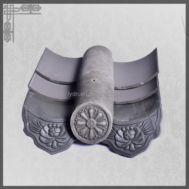 180*180mm Compressive Strength 1500N Chinese Roof Tiles for Buddhist Temple Traditional Material