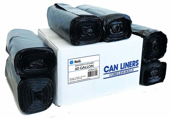 Buy cheap High Density Large Black Plastic Rubbish Bags Roll Packed Customized Size from wholesalers