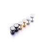 Buy cheap Poland Hot Sale Men's Crystals Pave Round Circle Studs Earrings from wholesalers