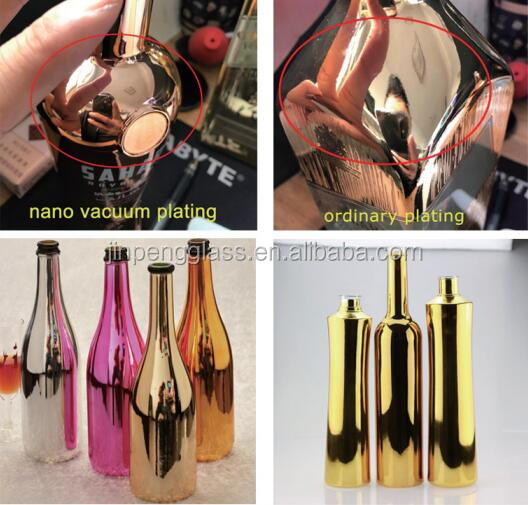 375ml Custom Logo Engraved Tear Drop Shaped Gin Rum Glass Bottle With Corks for Liquor