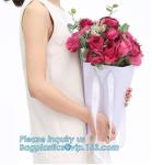 Free Design!! Free Sample!!! flower carrier bag cheap brown paper flower bag