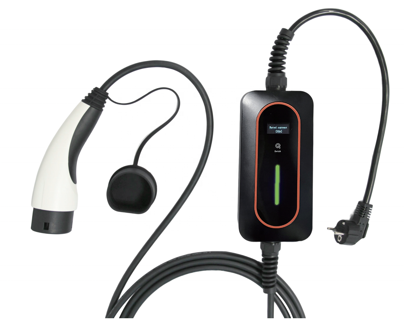 Portable Type 1 EV Charger 8A 10A 13A 16A Adjustable With Schuko Plug