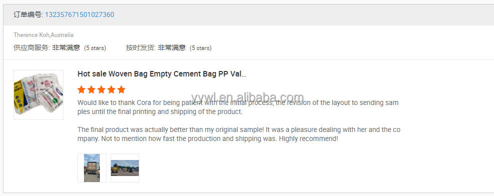 25KG 30KG 40KG 42.5KG 50KG cement packaging bags white cement stucco cement powder