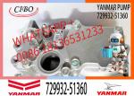Excavator Accessories 4D98 4TNV98 4TNV94 Engine Fuel Injection Pump 729932-51360