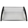 Buy cheap 100 x 80 Polycarbonate Window Awnings Black Bracket Rain Cover Eaves from wholesalers