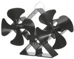 OEM ODM Heat Powered Stove Fan 0.01mm Alu ABS Home Application