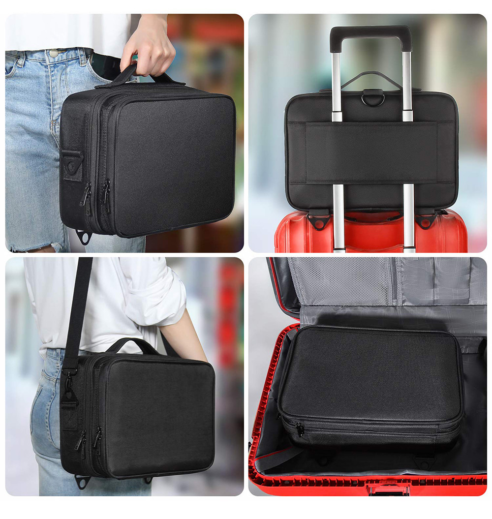 Multifunction Polyester Makeup Brush Organizer With Adjustable Dividers