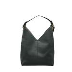 Women Genuine Leather Dark Green Wooden Bucket Bag