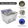 Buy cheap 220V Double-tank Gas Deep Fryer Machine for Fast Food Restaurant Stainless Steel Chicken Fryer from wholesalers