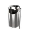 Buy cheap Garden Park 50L 13.2 Gallon Metal Outdoor Trash Can With Ashtray from wholesalers