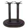 Buy cheap Cast Iron bistro Table base Black Powder round table Legs Restaurant Table part from wholesalers