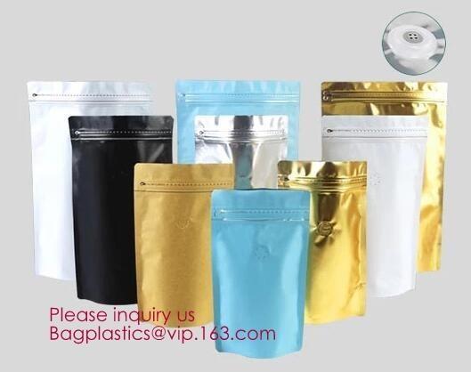 Buy cheap Online Product 135*265*75MM Stand Up Zipper Pouch Aluminum Foil Square Bottom Coffee Bags With Valve/ bagplastics bageas from wholesalers