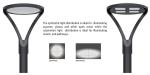 170lm/W Outdoor LED Post Top Light Fixture IP65 IK08 Wattage And CCT Selectable