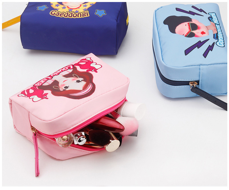 Multi Color L16*D6.5*H11CM Polyester Cosmetic Bag