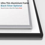 Modern Aluminum Snap Frame LED Light Box for Restaurant Menu Board and Poster