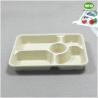 Buy cheap 5-Coms Biodegradable Rectangle Tray With Lid-Bagasse Sugarcane Fiber Tableware-Low Carbon Footprint Disposable Tray from wholesalers
