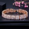Buy cheap New Flower Bracelet Shining Tiny CZ Crystal Charming Bracelet Link Chain Bracelet for Women Wedding Party Jewelry from wholesalers