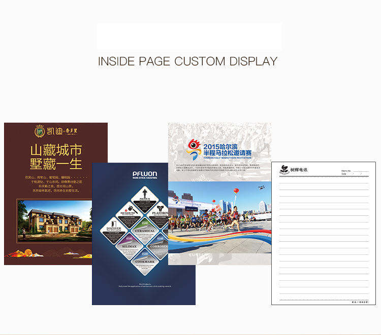 Office and School Stationery A5 Size Internal Page Leather Custom Color Printed Notebooks