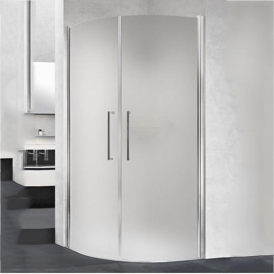 Frameless Privacy Glass Shower Doors Fine Polished Edge Tempered Glass Shower