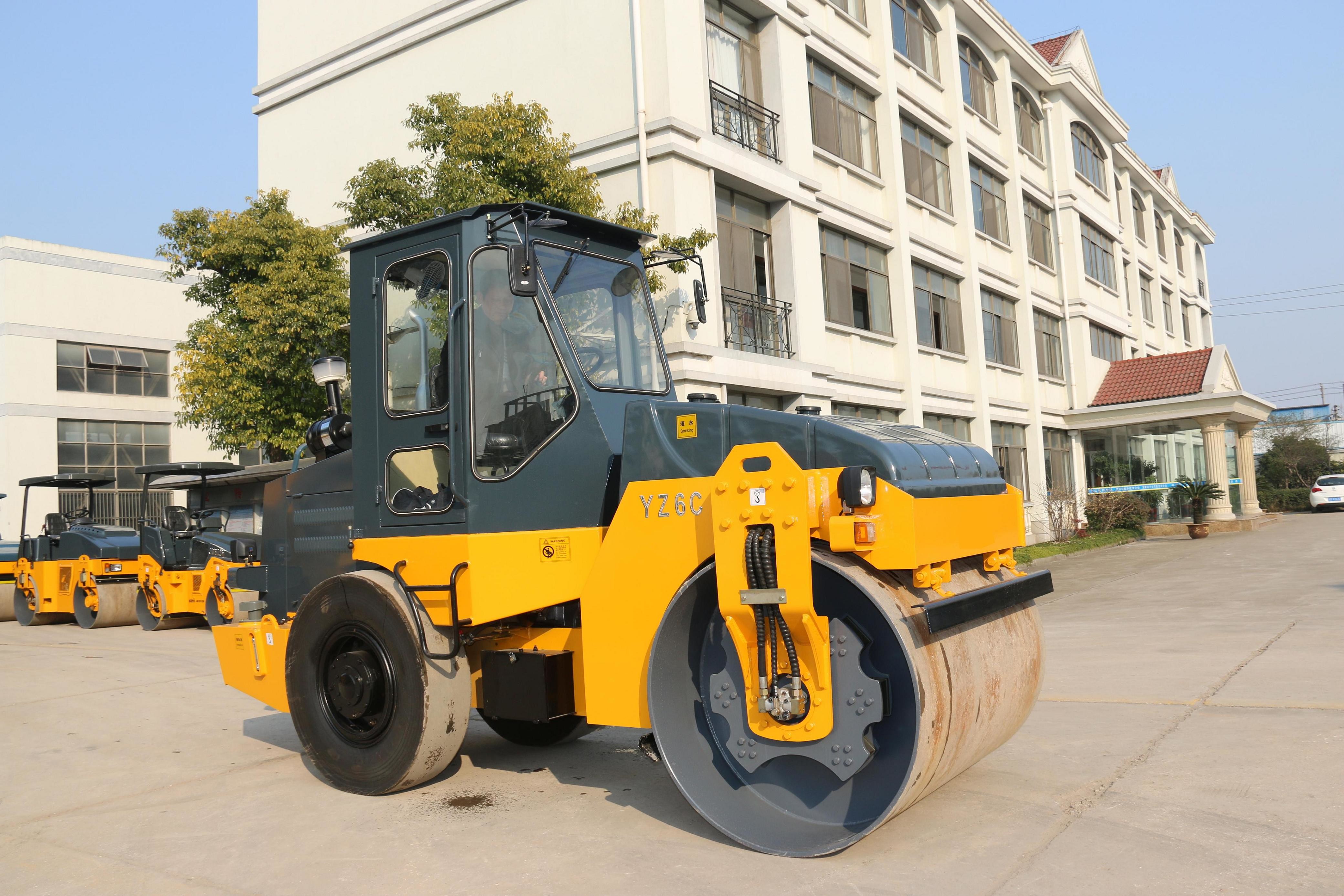 42 Kw Road Construction Equipment YZ6C 6 Ton Hydraulic Steering Road Roller Compactor Single Drum Vibratory