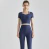 Buy cheap 2023 New Yoga Clothing Set Summer Fashion Fine Thread Outside to Wear Fitness Running Sportswear Set Two-Piece from wholesalers