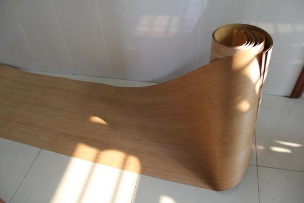 Buy cheap Sliced Natural American Cherry Wood Veneer Rolls With Fleece Backed from wholesalers