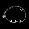 Buy cheap S925 White Gold Plain Silver Bracelet Butterfly Shape For Girls from wholesalers