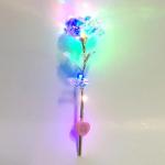 Wholesale Goild Foil Roses Long Stem Galaxy Roses In Gift Boxes 24k Gold Plated