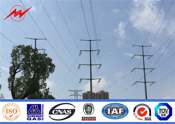 Buy cheap Power Tubular Structure Electrical Transmission Poles , 9m 200 dan Telescopic Steel Pole from wholesalers