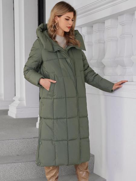 115cm Length Long Women Jacket Dark Colours Winter Warmth Graphene Self Heating
